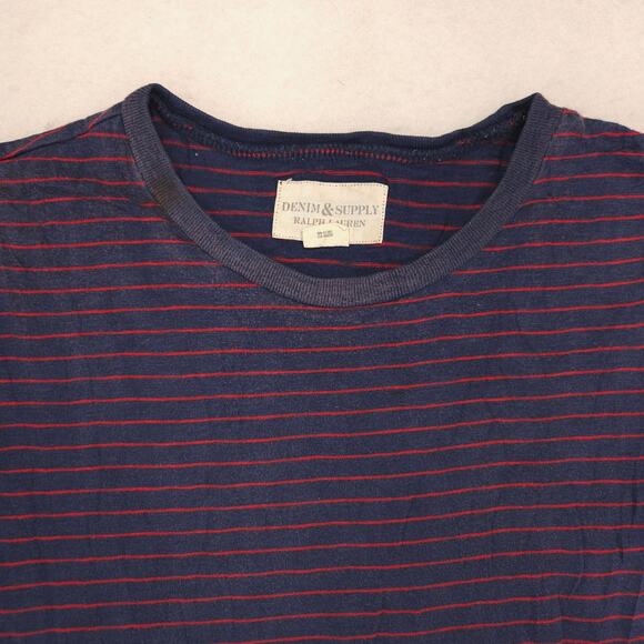 Denim and Supply Ralph Lauren Crew Neck Short Sleeve T Shirt Mens Size L Navy - Picture 1 of 10